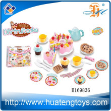 Wholesale Plastic toy birthday cake for kids ,cutting party cake design 54 pcs H169836